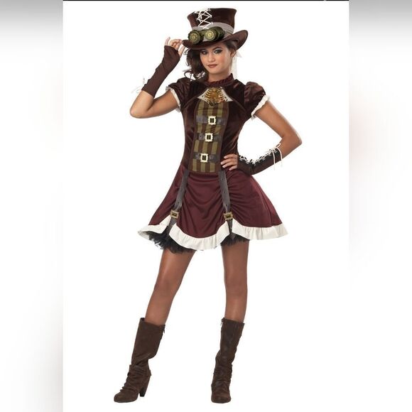 Steampunk Girl Halloween Costume Tween Size L (10-12)